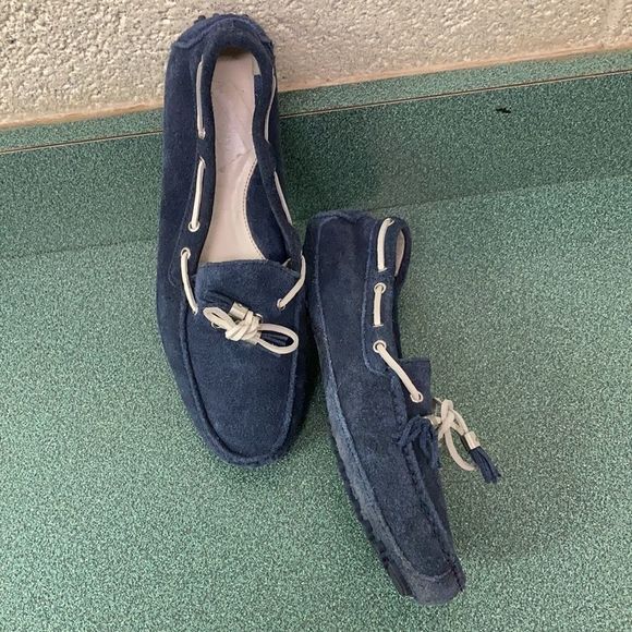 Cole Haan Blue Suede Leather Driving Moccasin - Picture 13 of 16